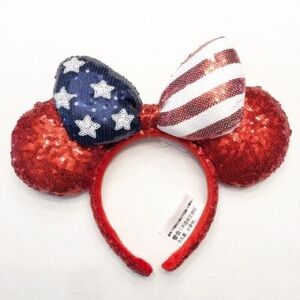 NEW Red, White & Blue Minnie Ears